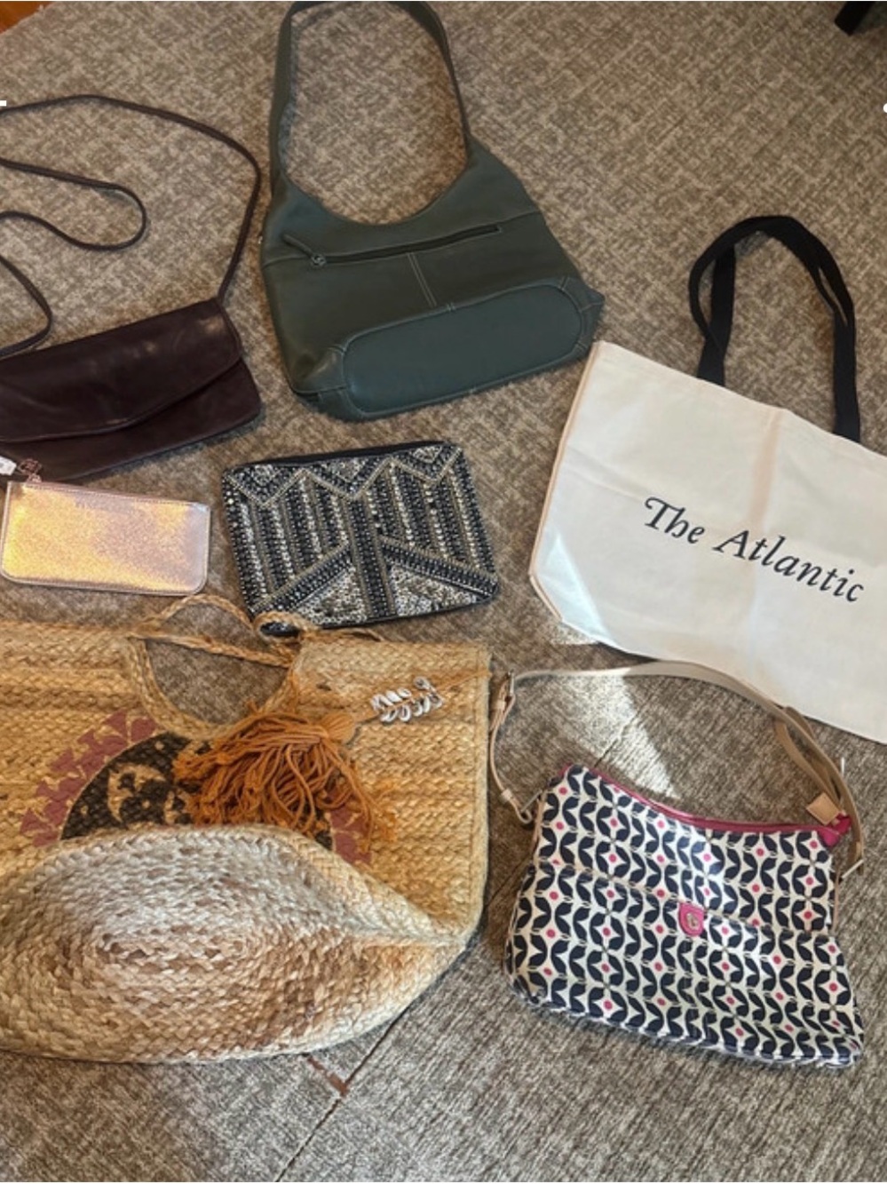 Mixed Lot of Designer, Vintage  Olive Green Shoulder Bag - Sleek Everyday Carry